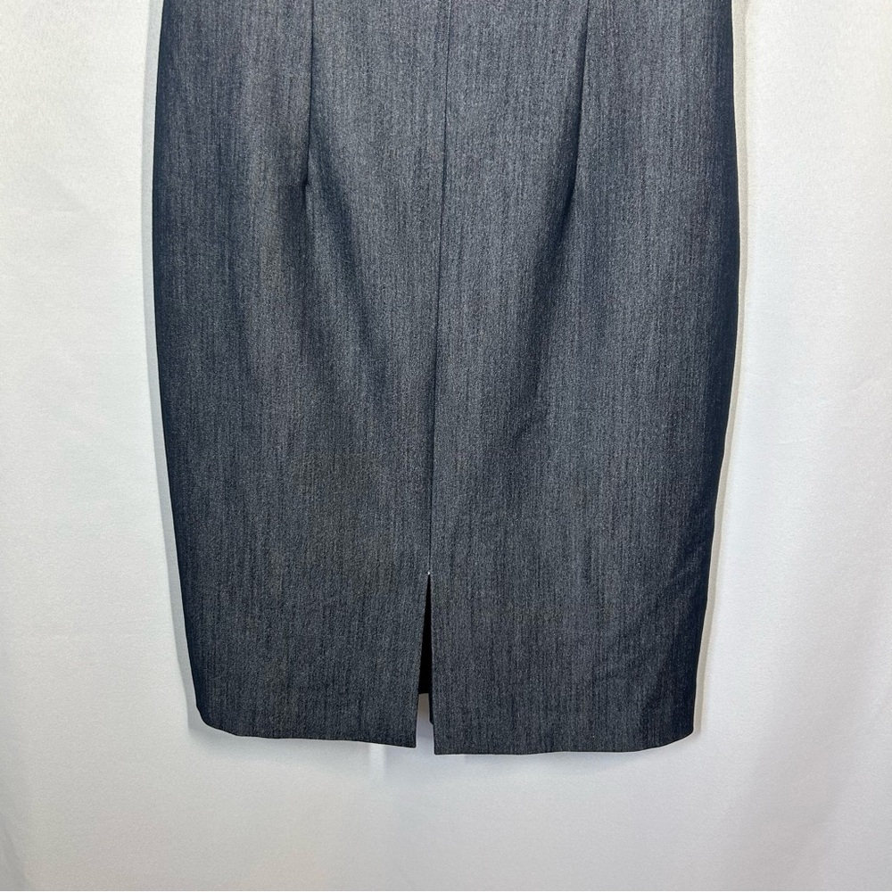 Calvin Klein | Gray V Neck Sleeveless Knee Length Dress Women's Size 10 - Picture 4 of 12